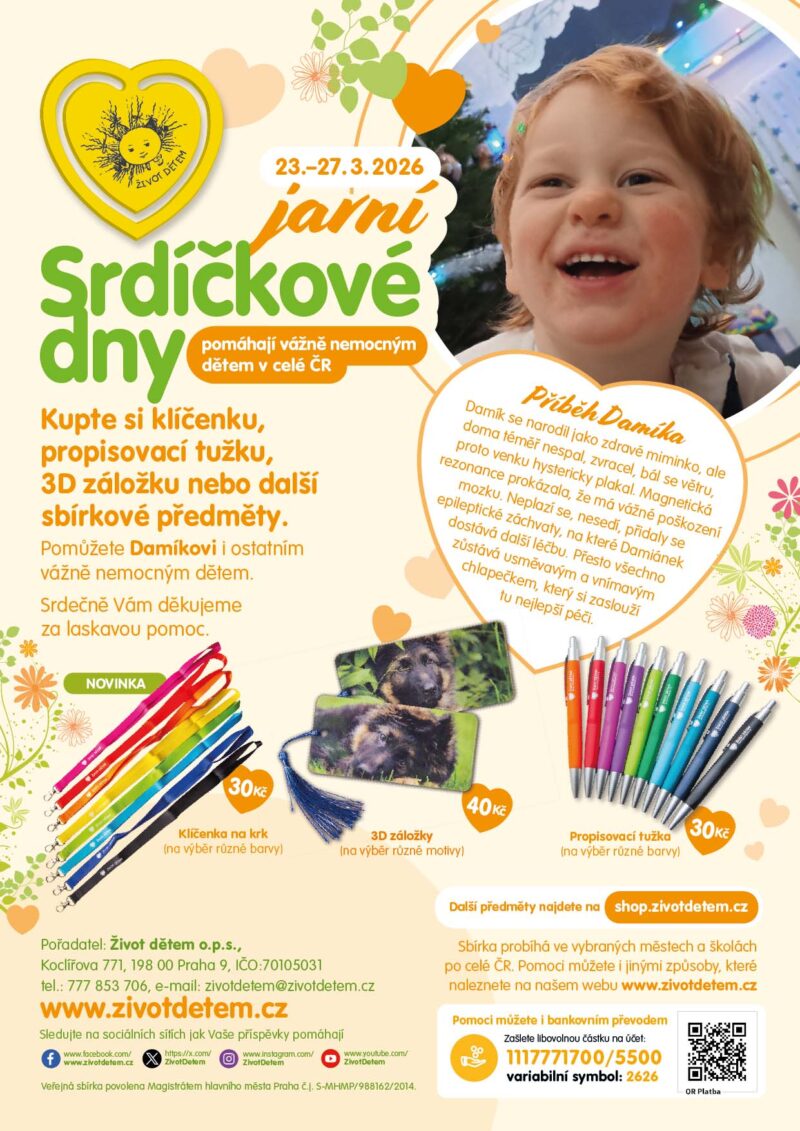 Srdíčkové dny 23. 3. 2026 - 27. 3. 2026